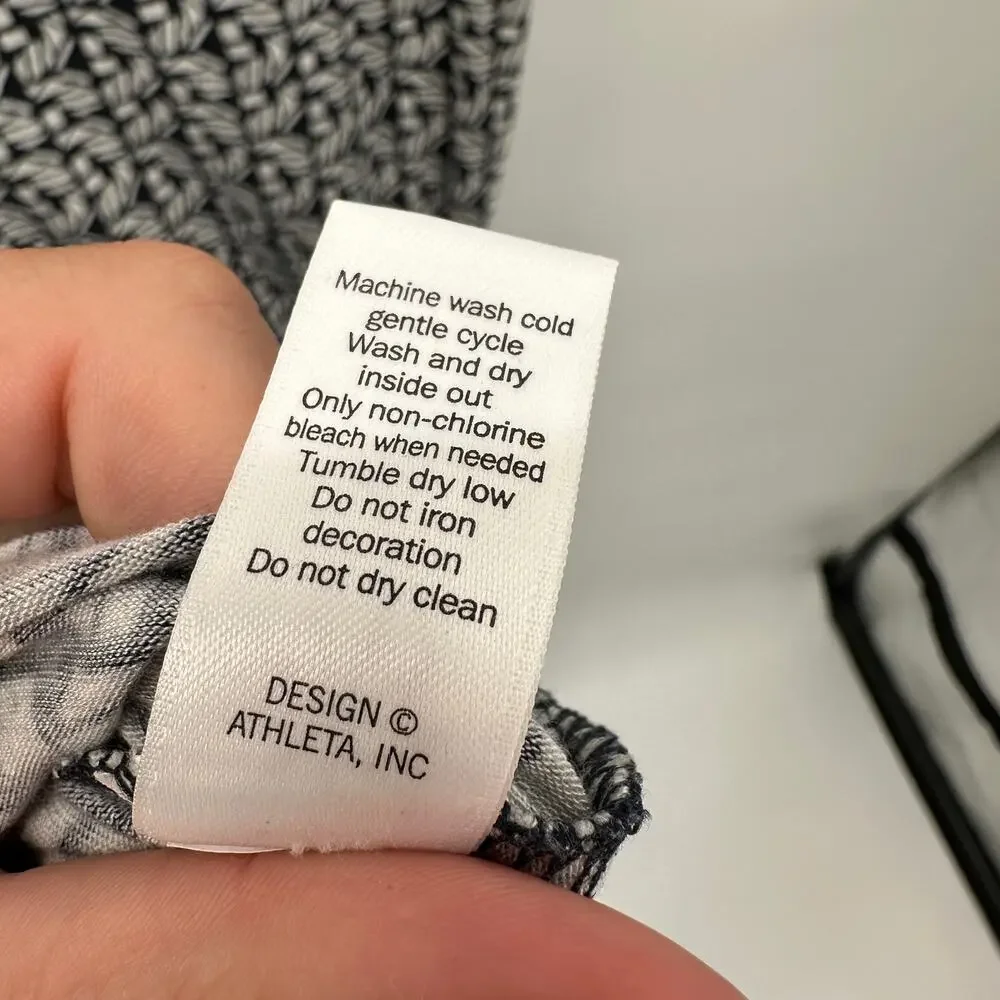 ATHLETA Encinitas Lively Stretch Jersey Silk Blend Print Dress // S - Picture 10 of 13
